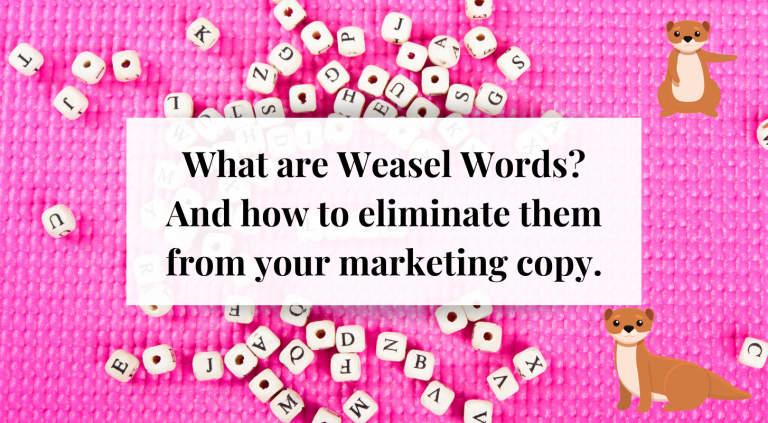 what are weasel words