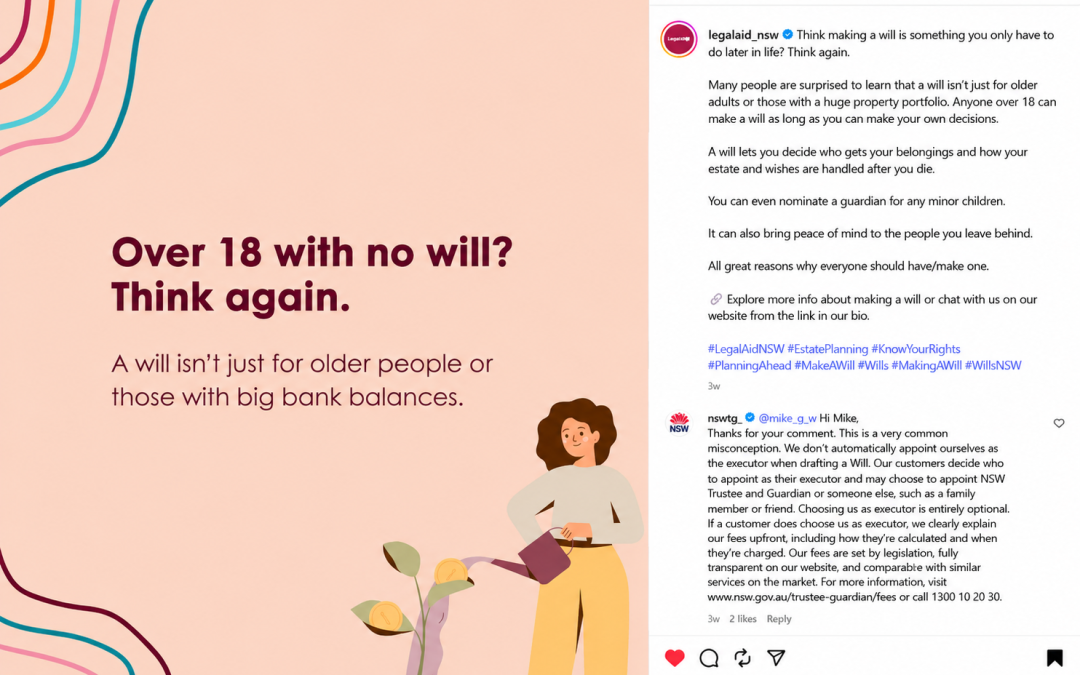 Social Media Content Writing for Legal Aid NSW