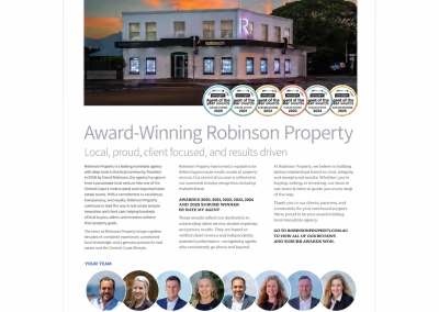 Real Estate Copywriting Agency Bio for Robinson Property