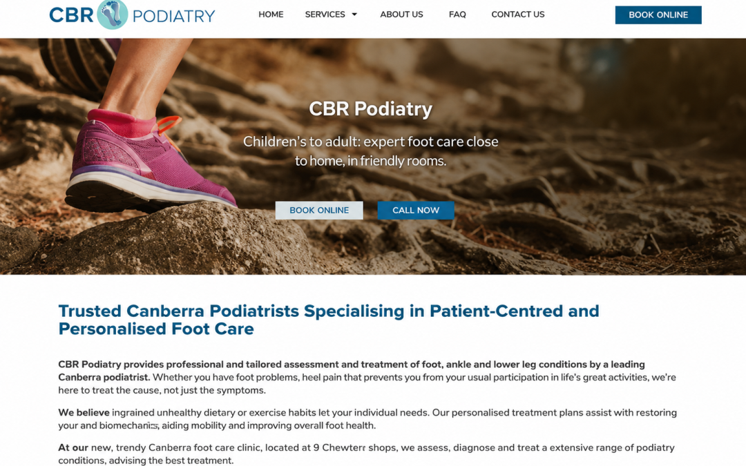 SEO Website Copywriting for CBR Podiatry