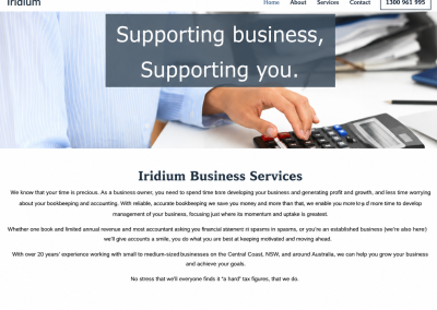 Website Copywriting for Iridium Business Services