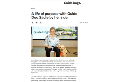 Article Writing for Guide Dogs NSW/ACT eNewsletter