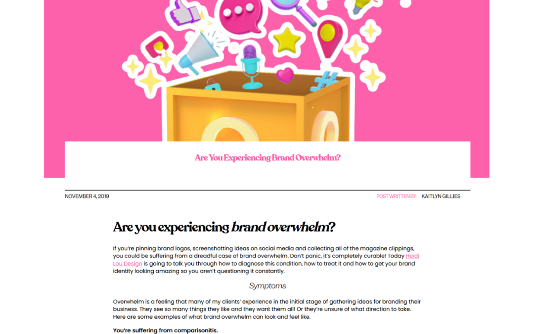 Blog Writing for Heidi Lou Design