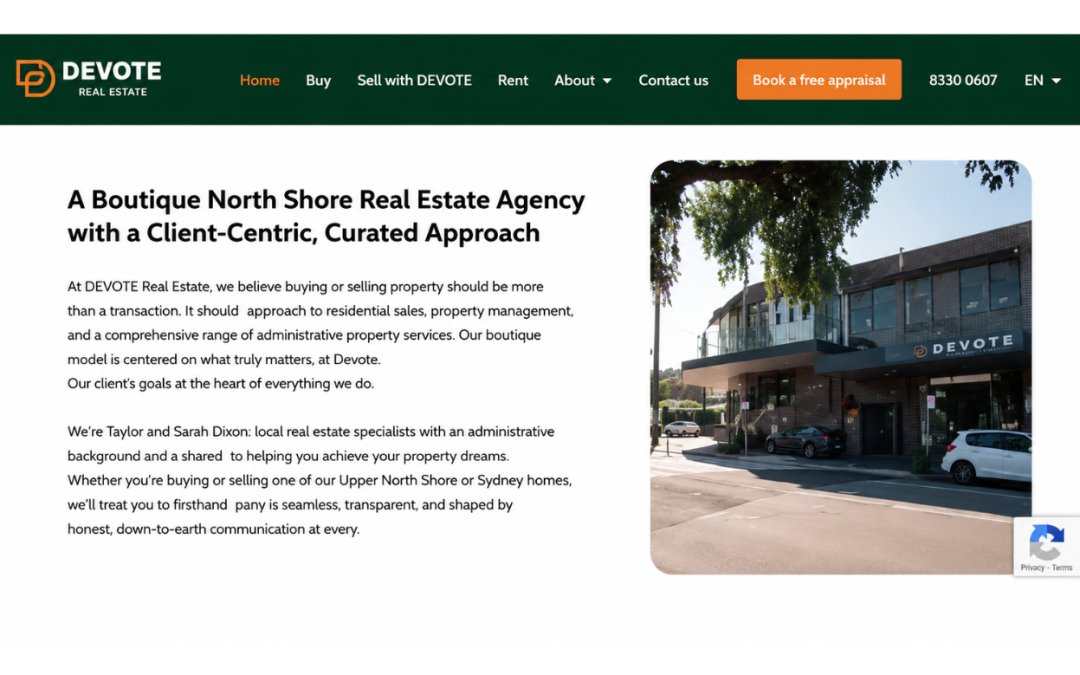 SEO Website Copywriting for Devote Real Estate