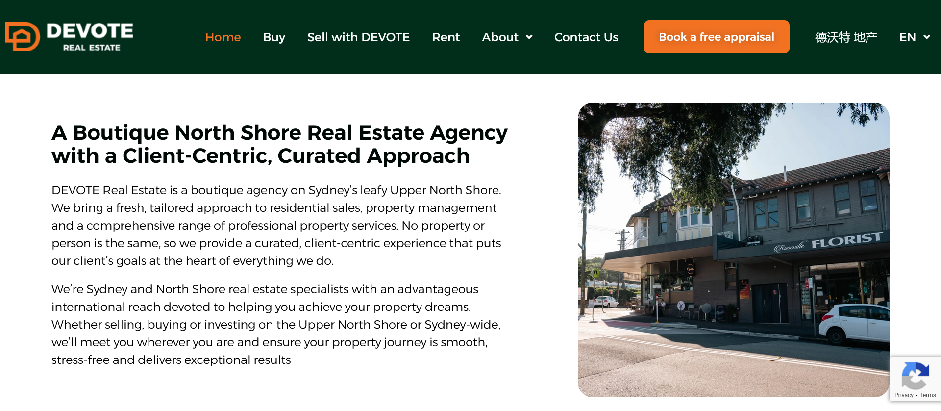 website-copywriting-home-page-devote-real-estate