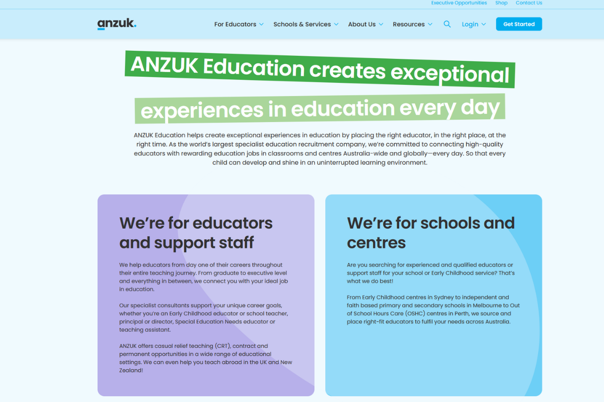 SEO Website Copywriting - Anzuk Education